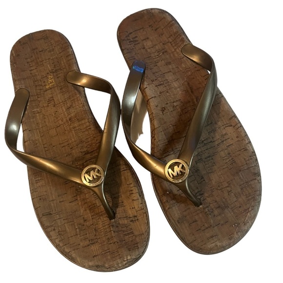 Michael Michael Kors Brown Flats Women Sz 9 PVC - Picture 1 of 5